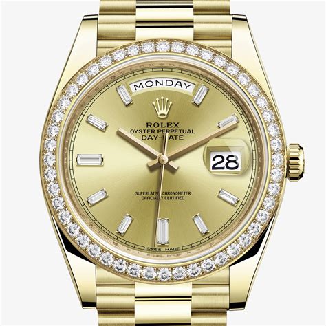 rolex day date watch gold|rolex day date 40mm price.